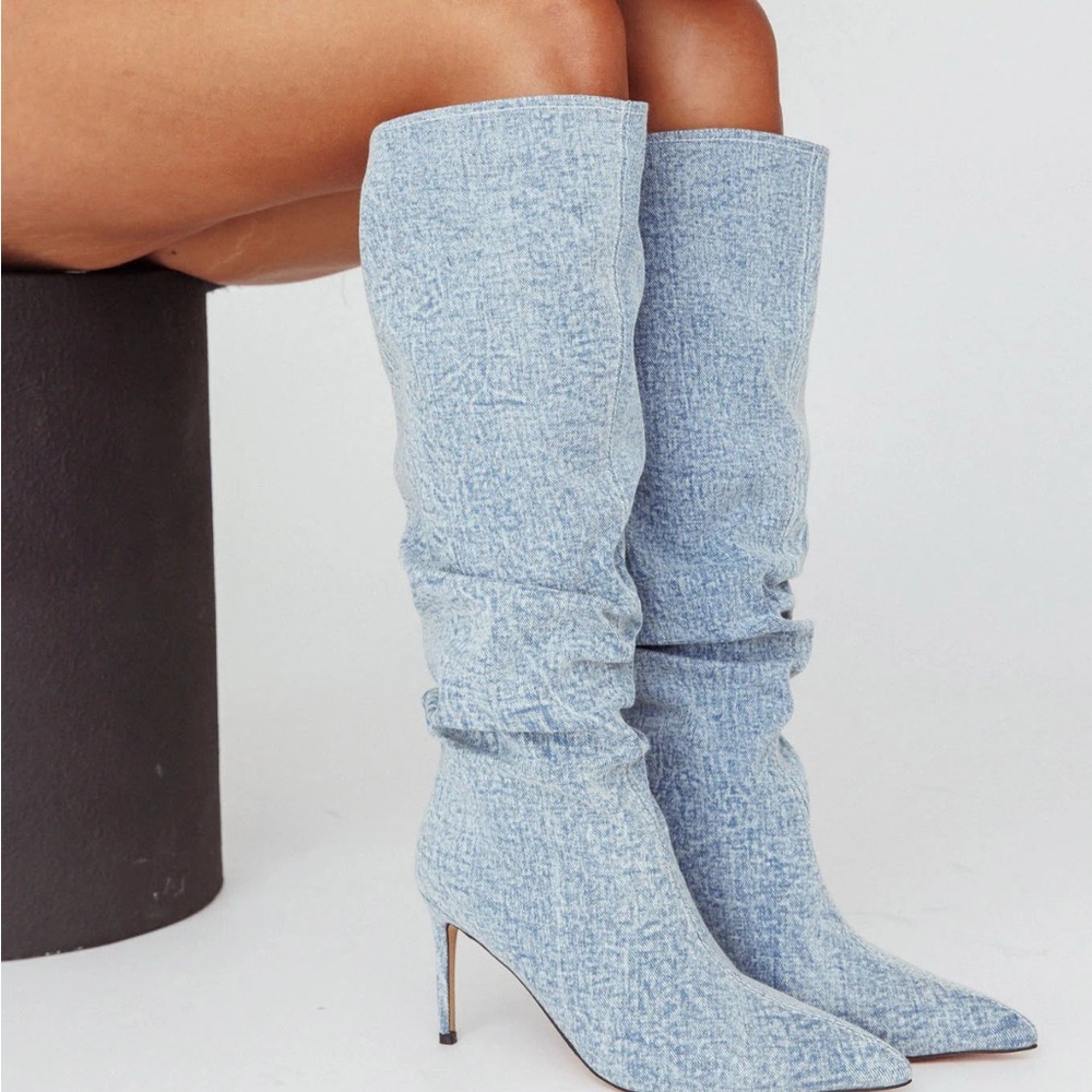 Stylish Blue Women's Knee-High Boots